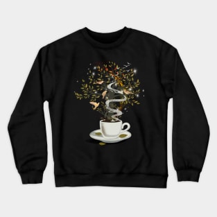 Coffee Tree Birds Costume Gift Crewneck Sweatshirt